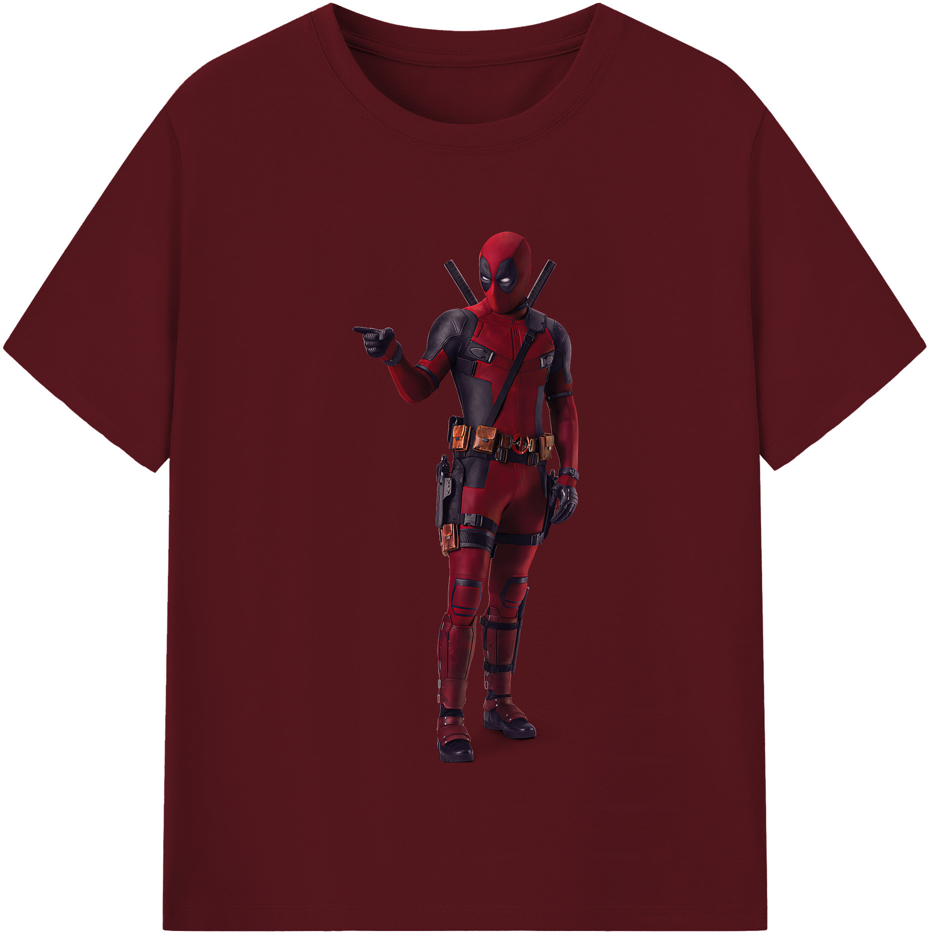 （画像用） Deadpool デッドプール 綿100％半袖Tシャツ（フロントプリント）